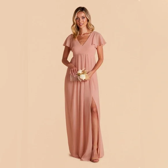 birdy grey dusty rose dress Dusty Rose Bridesmaid Dress Chiffon Size Small